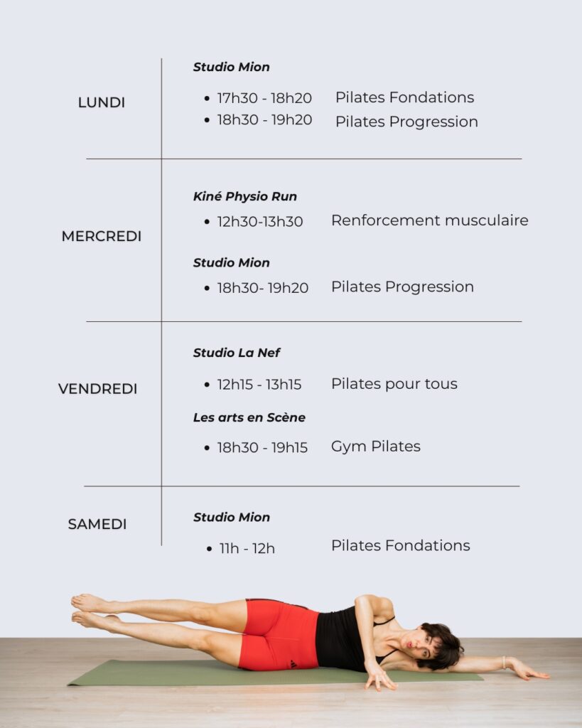 Rentrée scolaire sportive Pilates renforcement musculaire gym Pilates